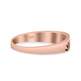 Iconic Sunrise Or Sunset Ring Sunshine New Art Trending Oxidized Band Thumb Ring (4.5mm)