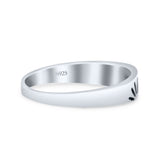 Iconic Sunrise Or Sunset Ring Sunshine New Art Trending Oxidized Band Thumb Ring (4.5mm)