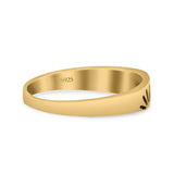 Iconic Sunrise Or Sunset Ring Sunshine New Art Trending Oxidized Band Thumb Ring (4.5mm)
