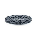 Dainty Braided Celtic Weave Rope Knot Handmade Design Oxidized Band Solid 925 Sterling Silver Thumb Ring (3.6mm)