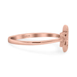 Classic Petite Open Star Of David Inspired Thumb Ring Band (8.7mm)