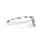 Classic Jewish Chai Modern Design Ring Band Thumb Ring (7.5mm)