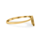 Classic Jewish Chai Modern Design Ring Band Thumb Ring (7.5mm)