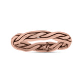 Perfect Braided Design Trinity Weave Knot Oxidized Band Thumb Ring (3.2mm)