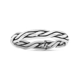 Perfect Braided Design Trinity Weave Knot Oxidized Band Thumb Ring (3.2mm)