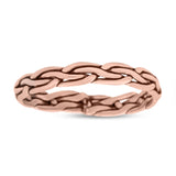 Infinity Princess Twisted Rope Braided New Stylish Oxidized Band Thumb Ring (3.2mm)