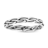 Infinity Princess Twisted Rope Braided New Stylish Oxidized Band Thumb Ring (3.2mm)