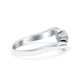 Accent Fashion Bali Design Oval Twisted Band Vintage Wedding Engagement Ring Solid 925 Sterling Silver