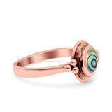 Petite Dainty Round Solitaire Promise Ring Band Oxidized Braided 925 Sterling Silver