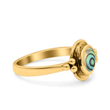 Petite Dainty Round Solitaire Promise Ring Band Oxidized Braided 925 Sterling Silver