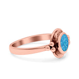 Petite Dainty Round Solitaire Promise Ring Band Oxidized Braided 925 Sterling Silver