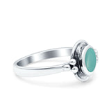 Petite Dainty Round Solitaire Promise Ring Band Oxidized Braided 925 Sterling Silver