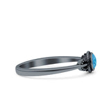 Promise Ring Band Oxidized Round Braided 925 Sterling Silver (6mm)