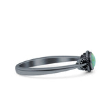 Promise Ring Band Oxidized Round Braided 925 Sterling Silver (6mm)