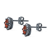 Wedding Stud Earrings Simulated Round CZ 925 Sterling Silver