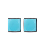 Square Shape Stud Post Tiny Earring Solid 925 Sterling Silver (6mm-8mm)