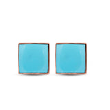 Square Shape Stud Post Tiny Earring Solid 925 Sterling Silver (6mm-8mm)