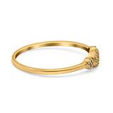 14K Gold 0.05ct Round 5mm G SI Diamond Engagement Eternity Wedding Band Ring