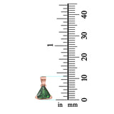 Triangle Cut Charm Pendant Simulated Cubic Zirconia 925 Sterling Silver (11mm)