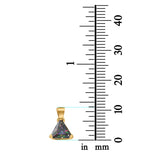 Triangle Cut Charm Pendant Simulated Cubic Zirconia 925 Sterling Silver (11mm)