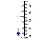 Pear Shape Cubic Zirconia, Opal Pendant for Necklace 925 Sterling Silver