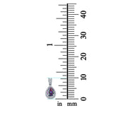 Pear Shape Cubic Zirconia, Opal Pendant for Necklace 925 Sterling Silver
