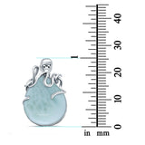 Lab Created Opal Oval 925 Sterling Silver Charm Pendant