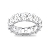 Eternity Stackable Wedding Ring Emerald Cut 925 Sterling Silver