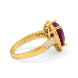 Halo Fashion Ring Heart Simulated Cubic Zirconia 925 Sterling Silver