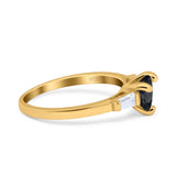 Heart Promise Ring Baguette Simulated Cubic Zirconia 925 Sterling Silver