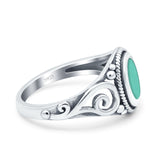 Solitaire Halo Wedding Engagement Ring Round Simulated Cubic Zirconia 925 Sterling Silver