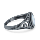 Solitaire Halo Wedding Engagement Ring Round Simulated Cubic Zirconia 925 Sterling Silver