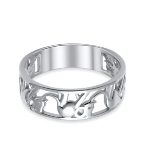 Sterling Silver Ring Plain Elephant Band 925 Sterling Silver