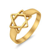 Jewish Star Ring Band 925 Sterling Silver Star of David Judaism