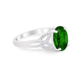 Celtic Oval Wedding Engagement Ring Round Cubic Zirconia 925 Sterling Silver