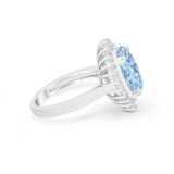 Oval Vintage Art Deco Wedding Ring Round Cubic Zirconia 925 Sterling Silver