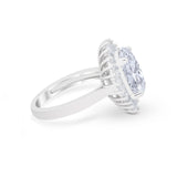 Oval Vintage Art Deco Wedding Ring Round Cubic Zirconia 925 Sterling Silver