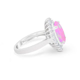 Oval Vintage Art Deco Wedding Ring Round Cubic Zirconia 925 Sterling Silver