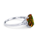 Art Deco Wedding Ring Round Simulated Cubic Zirconia 925 Sterling Silver