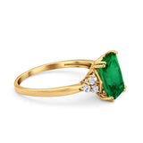 Art Deco Wedding Ring Round Simulated Cubic Zirconia 925 Sterling Silver