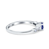 Petite Dainty Wedding Ring Simulated Round Cubic Zirconia 925 Sterling Silver