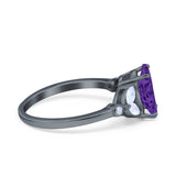 Vintage Style Wedding Ring Marquise Simulated Cubic Zirconia 925 Sterling Silver