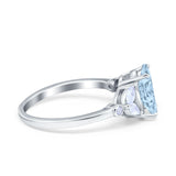 Vintage Style Wedding Ring Marquise Simulated Cubic Zirconia 925 Sterling Silver