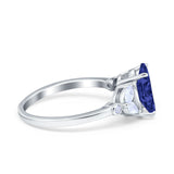 Vintage Style Wedding Ring Marquise Simulated Cubic Zirconia 925 Sterling Silver
