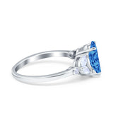 Vintage Style Wedding Ring Marquise Simulated Cubic Zirconia 925 Sterling Silver