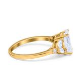 Vintage Style Wedding Ring Marquise Simulated Cubic Zirconia 925 Sterling Silver