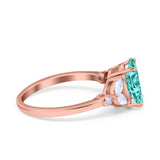 Vintage Style Wedding Ring Marquise Simulated Cubic Zirconia 925 Sterling Silver