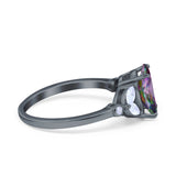 Vintage Style Wedding Ring Marquise Simulated Cubic Zirconia 925 Sterling Silver
