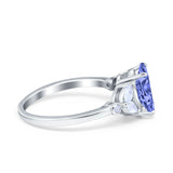 Vintage Style Wedding Ring Marquise Simulated Cubic Zirconia 925 Sterling Silver