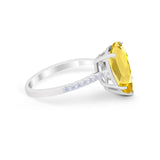 Teardrop Wedding Engagement Ring Pear Round Cubic Zirconia 925 Sterling Silver